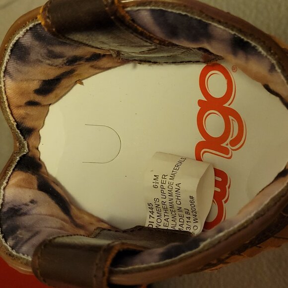 Dingo Brown Fringe Heeled Boots - Picture 6 of 7